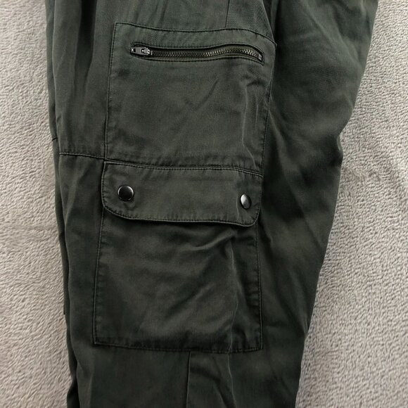 Banana Republic Mens Cargo Jogger Pants Large Green Pull On Drawstring Casual - Picture 12 of 16